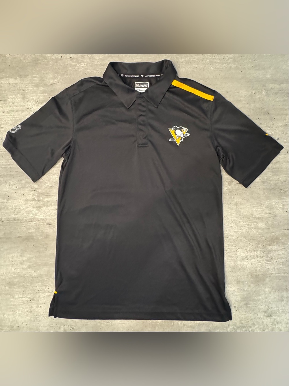 Pittsburgh Penguins Fanatics Authentic Pro Polo Shirt Black NHL Sideline NWOT